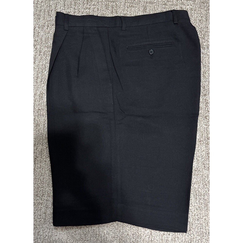 Sette Ponti Size 36 Men’s Black Pleated Front Dress Shorts